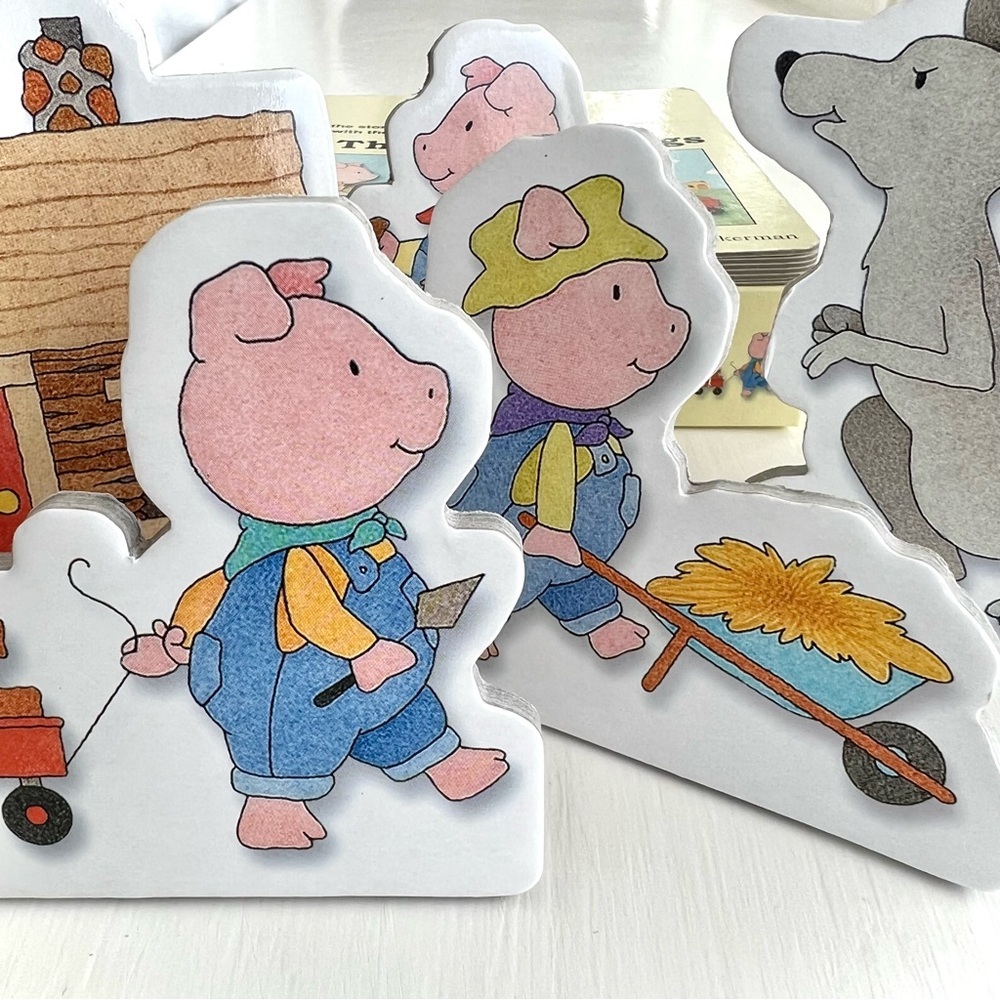 The Three Little Pigs Story in a Box Board Book Stand Up Characters & Houses Toy - Picture 6 of 12